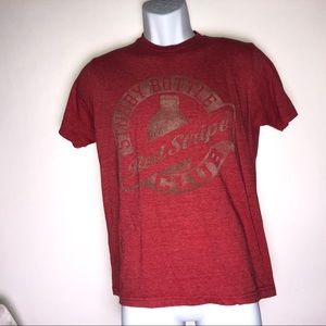 Red Stripe Red T-shirt Women's‎ Small